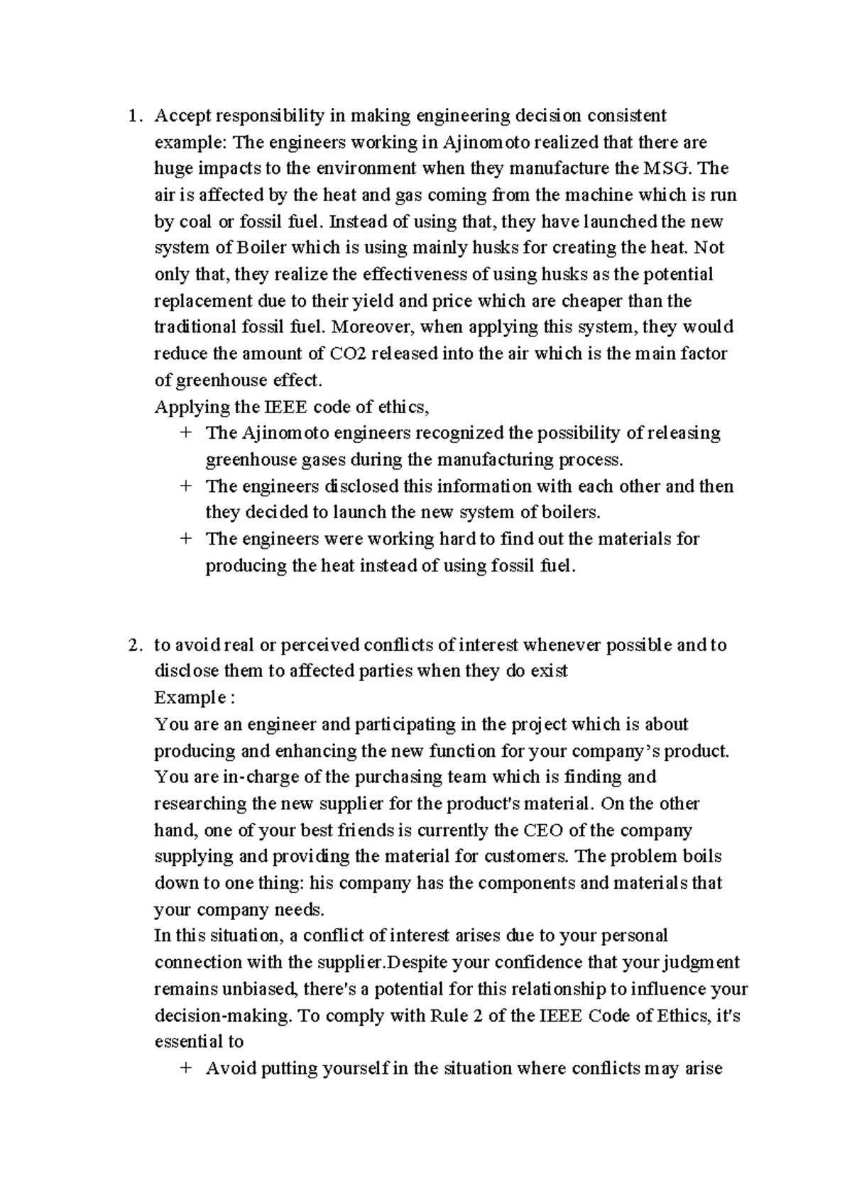 VD 1,2 - Engineering Ethics: Responsibility & Conflict of Interest ...