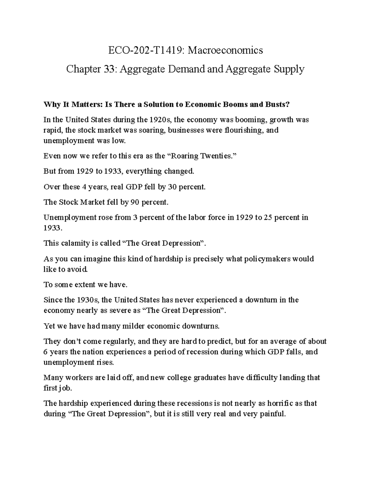 Chapter 33 Aggregate Demand and Aggregate Supply - Deprecated API usage ...
