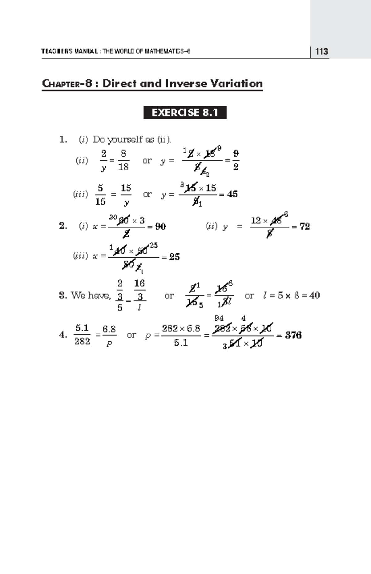 113 MANUAL: Direct and Inverse Variation Exercises - Studocu