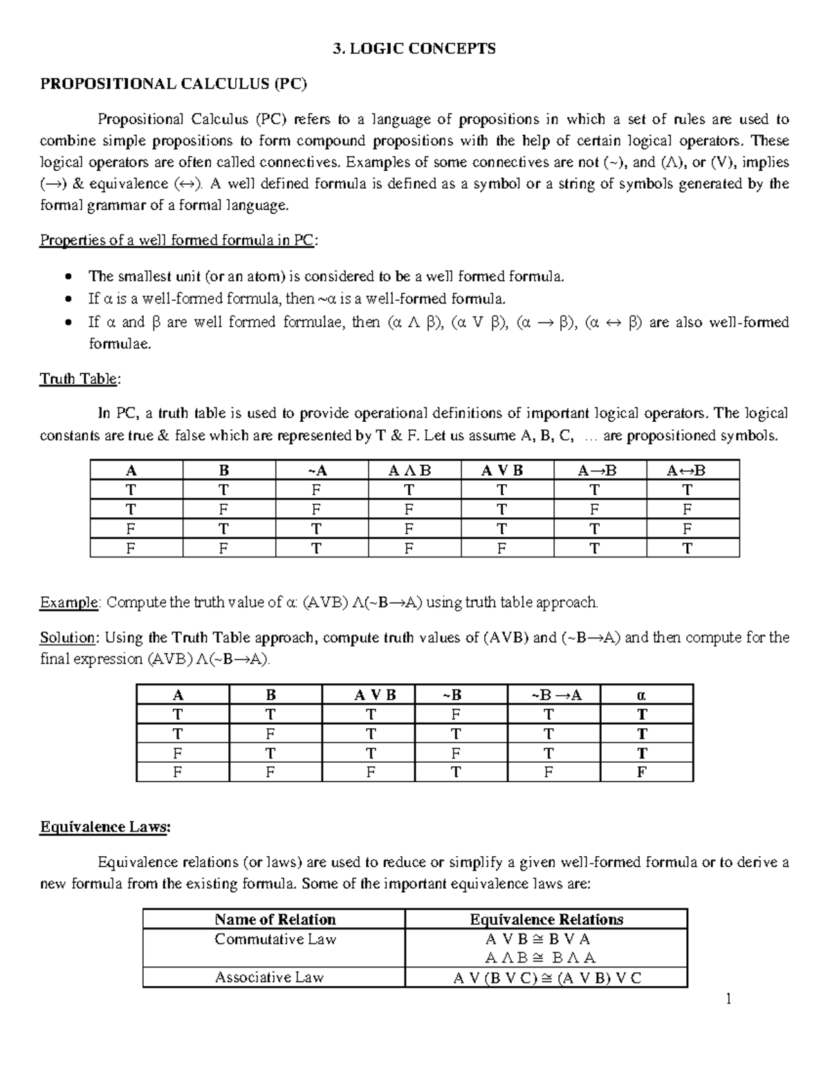 AI-Unit-2 - Lecture Notes on Propositional Logic Concepts - Studocu