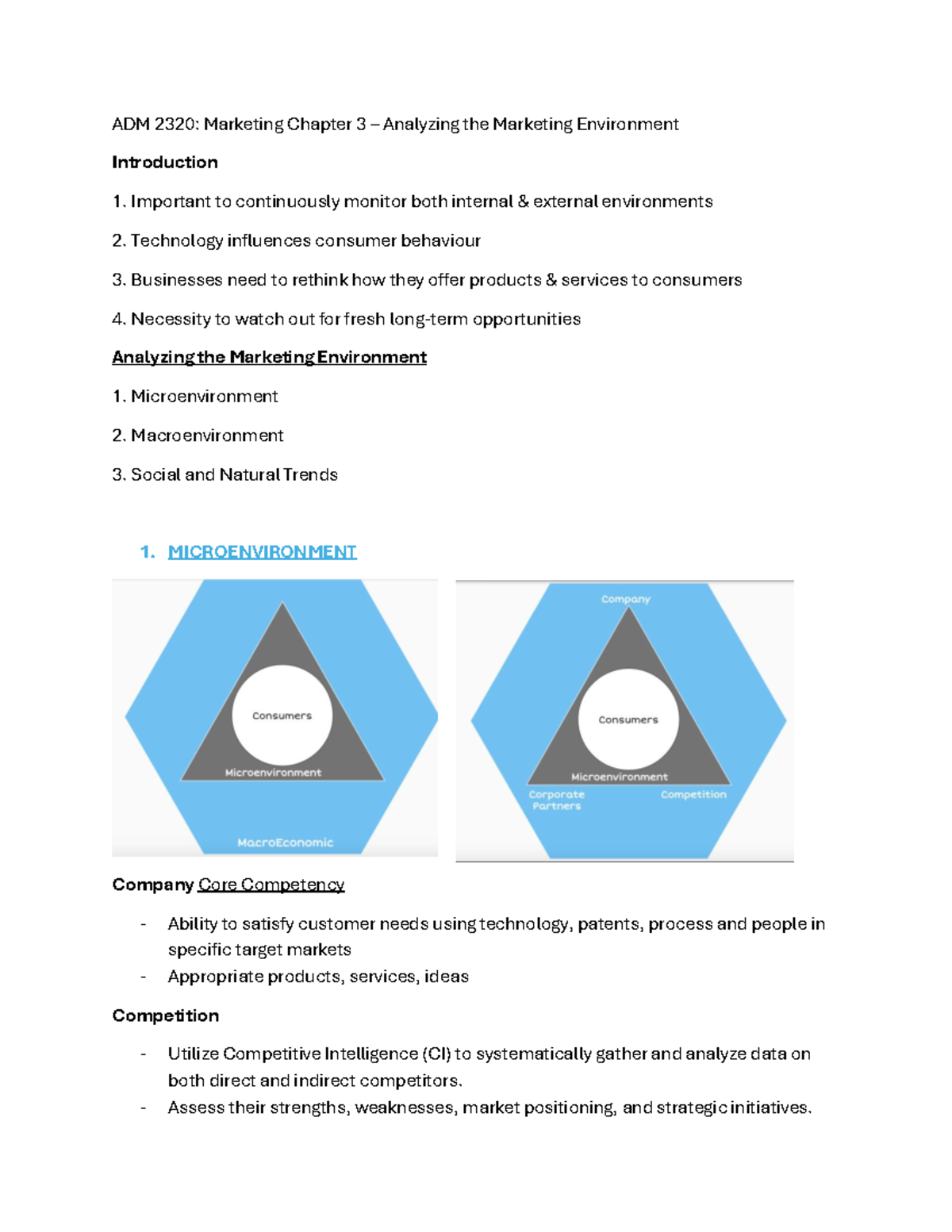 ADM 2320: Marketing Chapter 3 - Analyzing the Marketing Environment ...