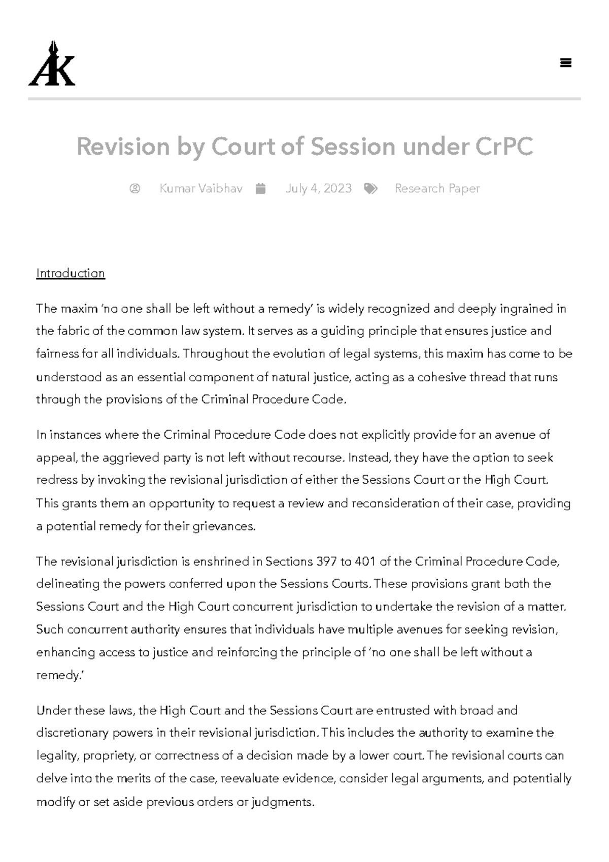 jurisdiction powers of court under crpc