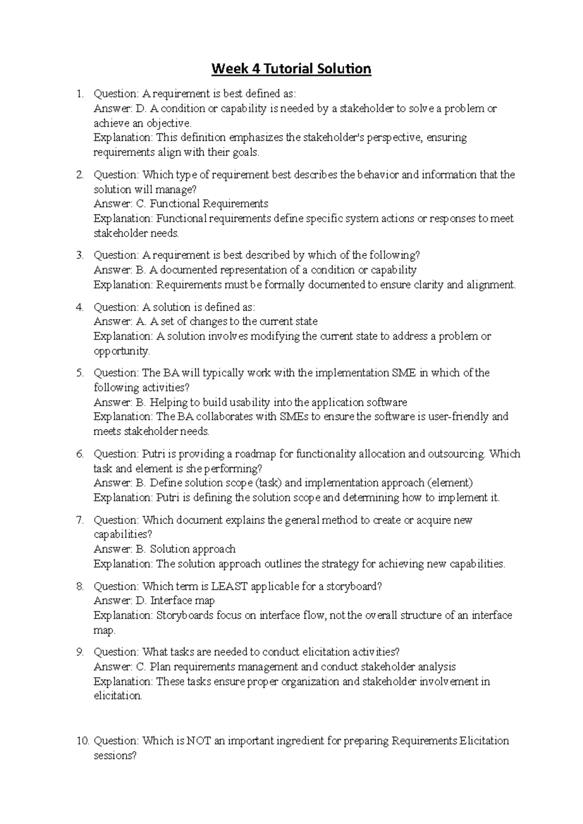 CS230 Tutorial 2: Fact Finding Techniques and Requirements Gathering ...