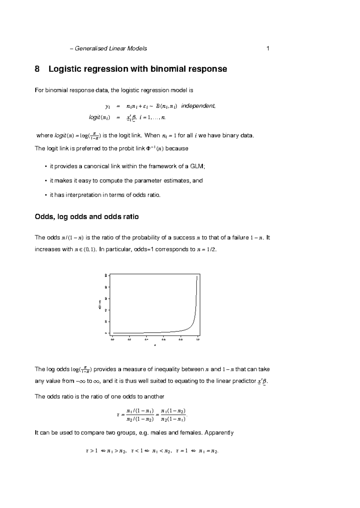 MATH38052 Final Exam Notes: Generalised Linear Models & Logistic ...