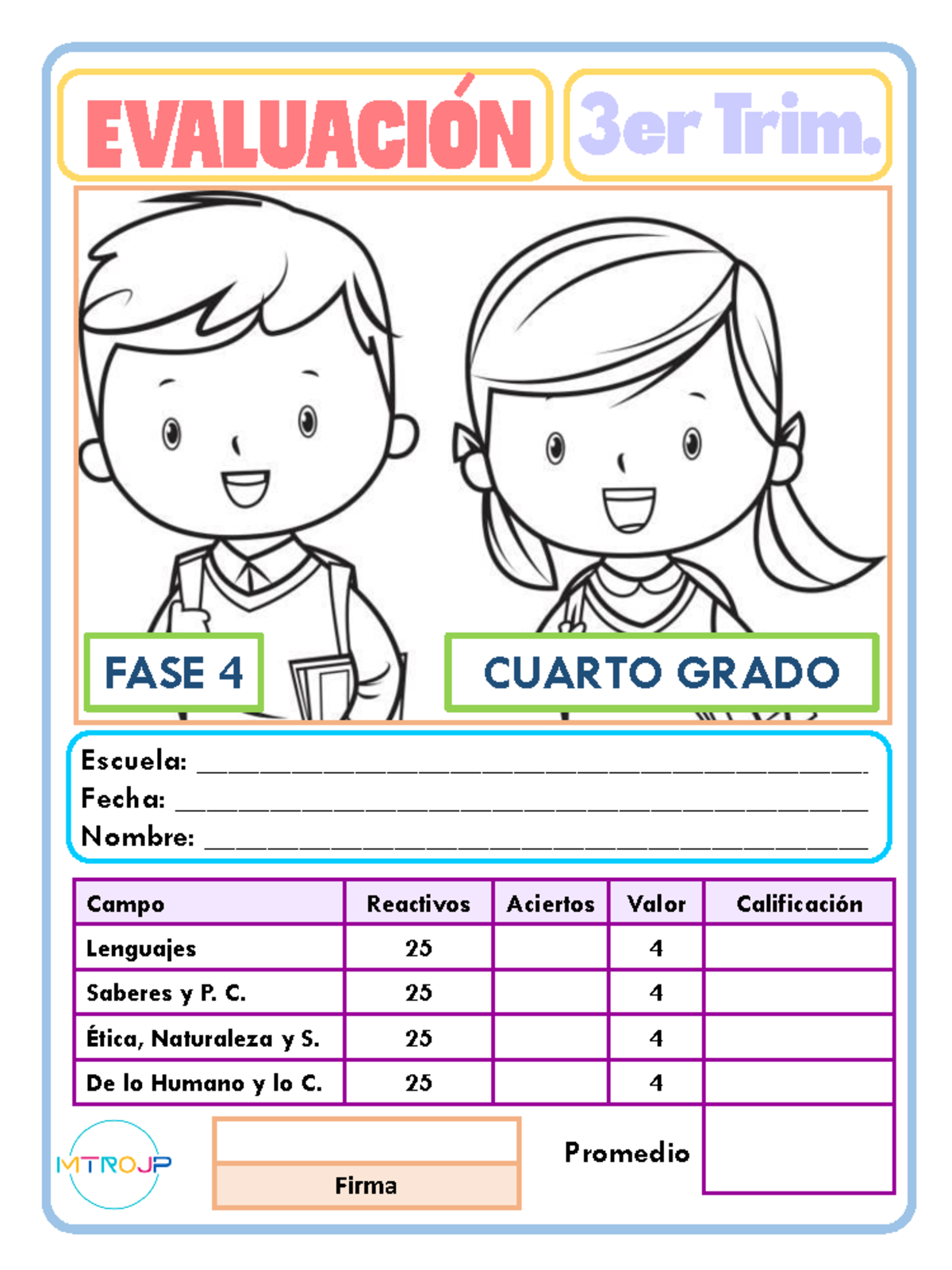 Examen 4° Grado - Tercer Trimestre: Lenguaje y Ciencias Sociales - Studocu