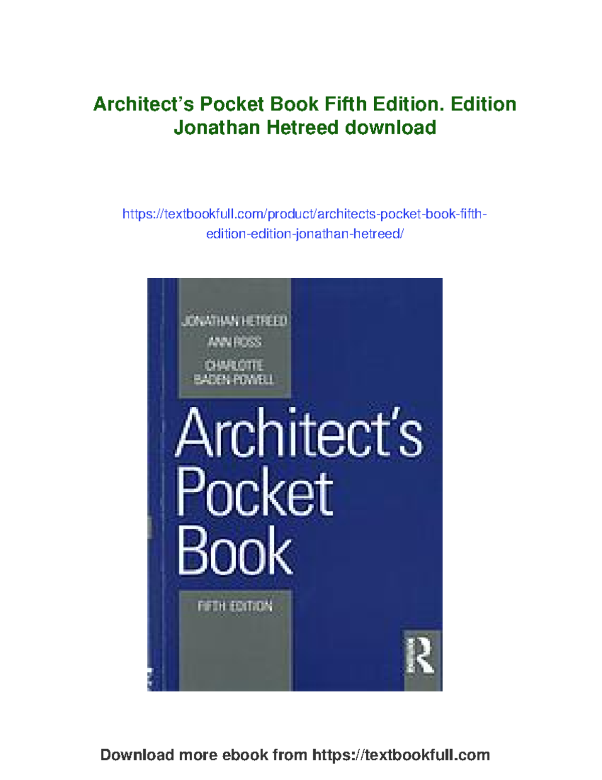 Pocket Book Fifth Edition: Essential Guide for Architects and Designers ...