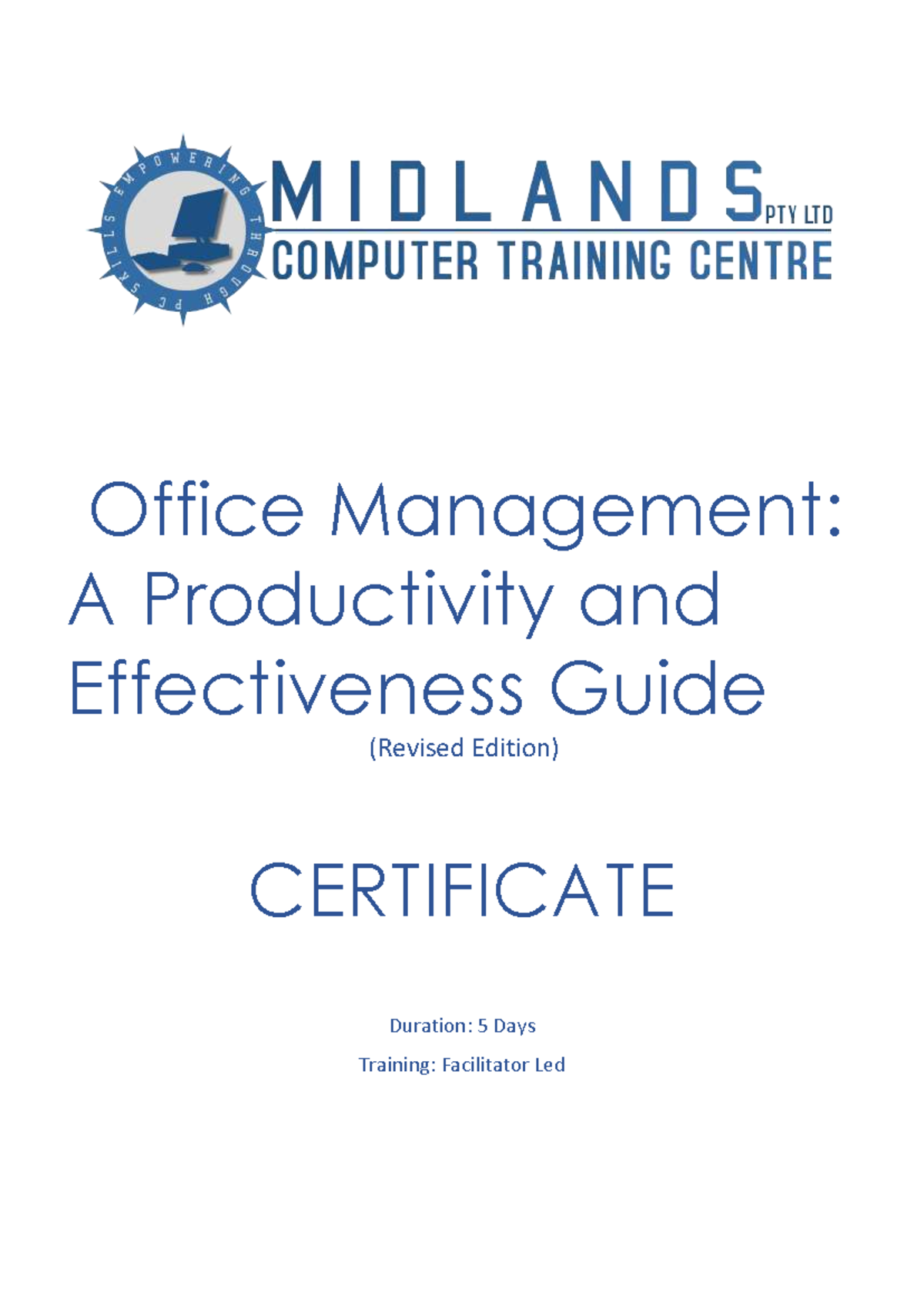 Office Management Course - Office Management: A Productivity and ...