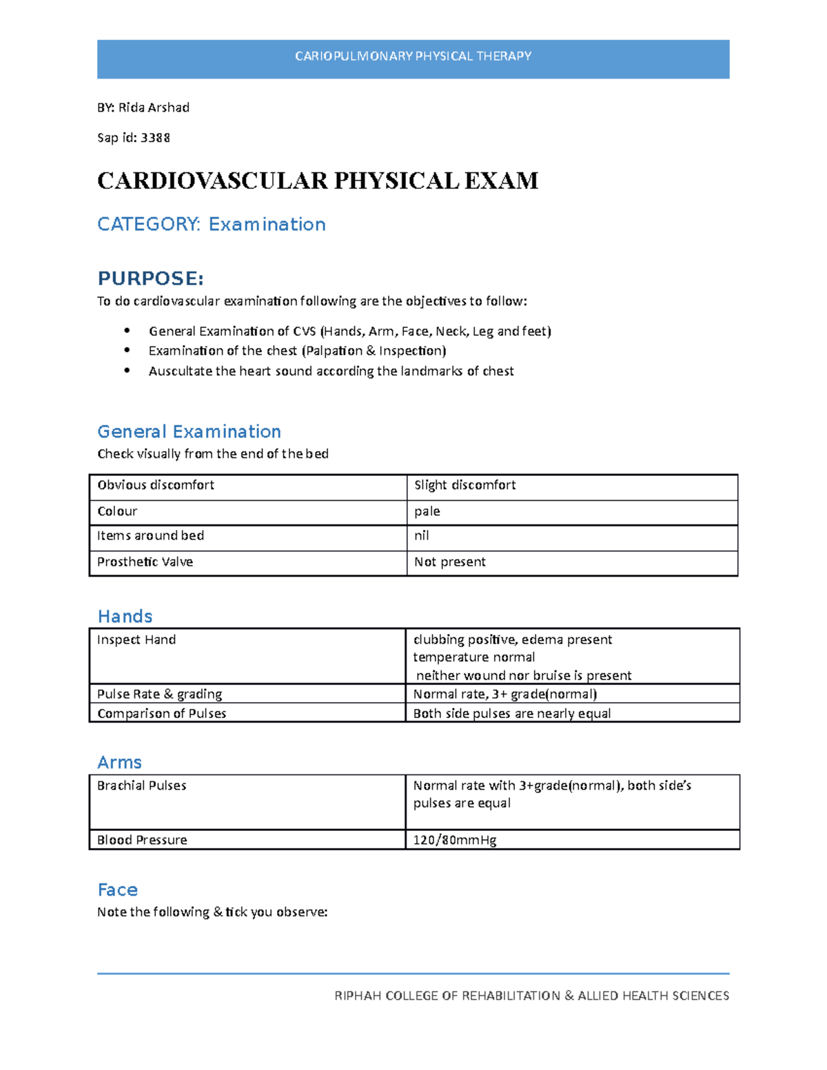 CVS Examination 3 Guide & Notes (Rida 3388) - Studocu