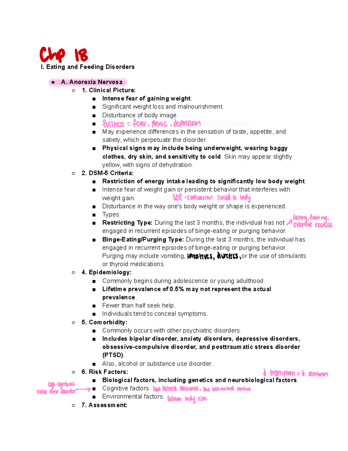 NURS 202 - Mental Health Exam 3 Review: Eating Disorders & Substance ...