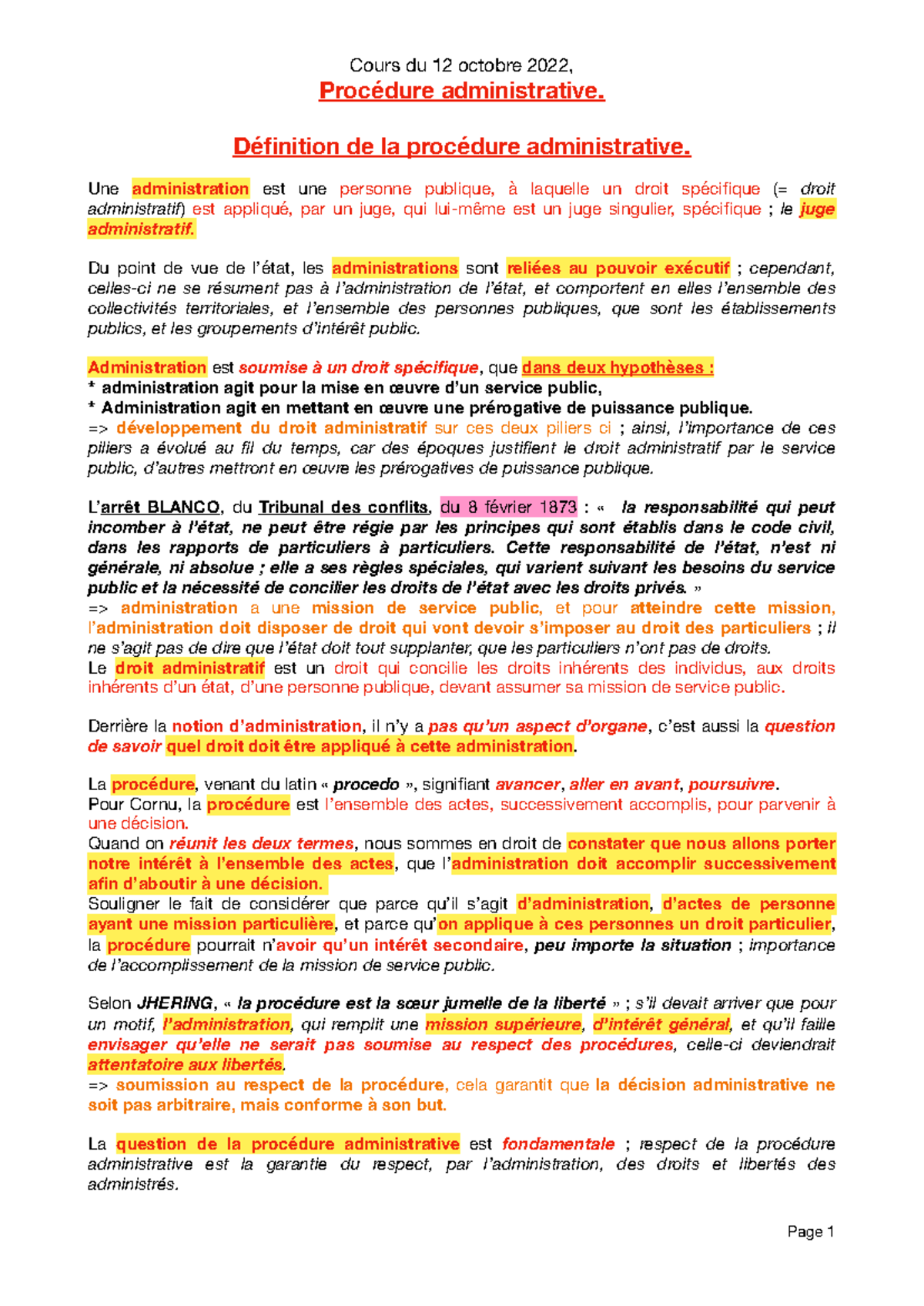 Procedure administrative S3 - Procédure administrative. Définition de ...