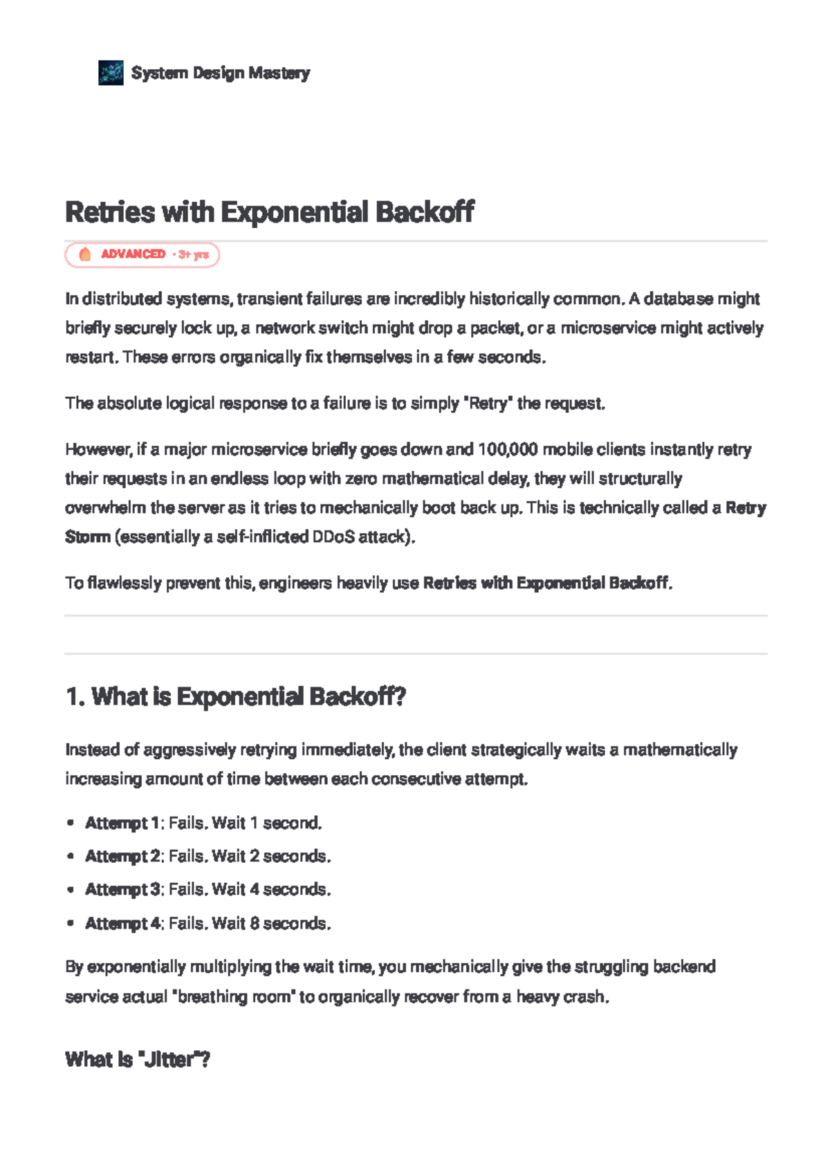 Exponential Backoff in System Design Mastery: Strategies ...