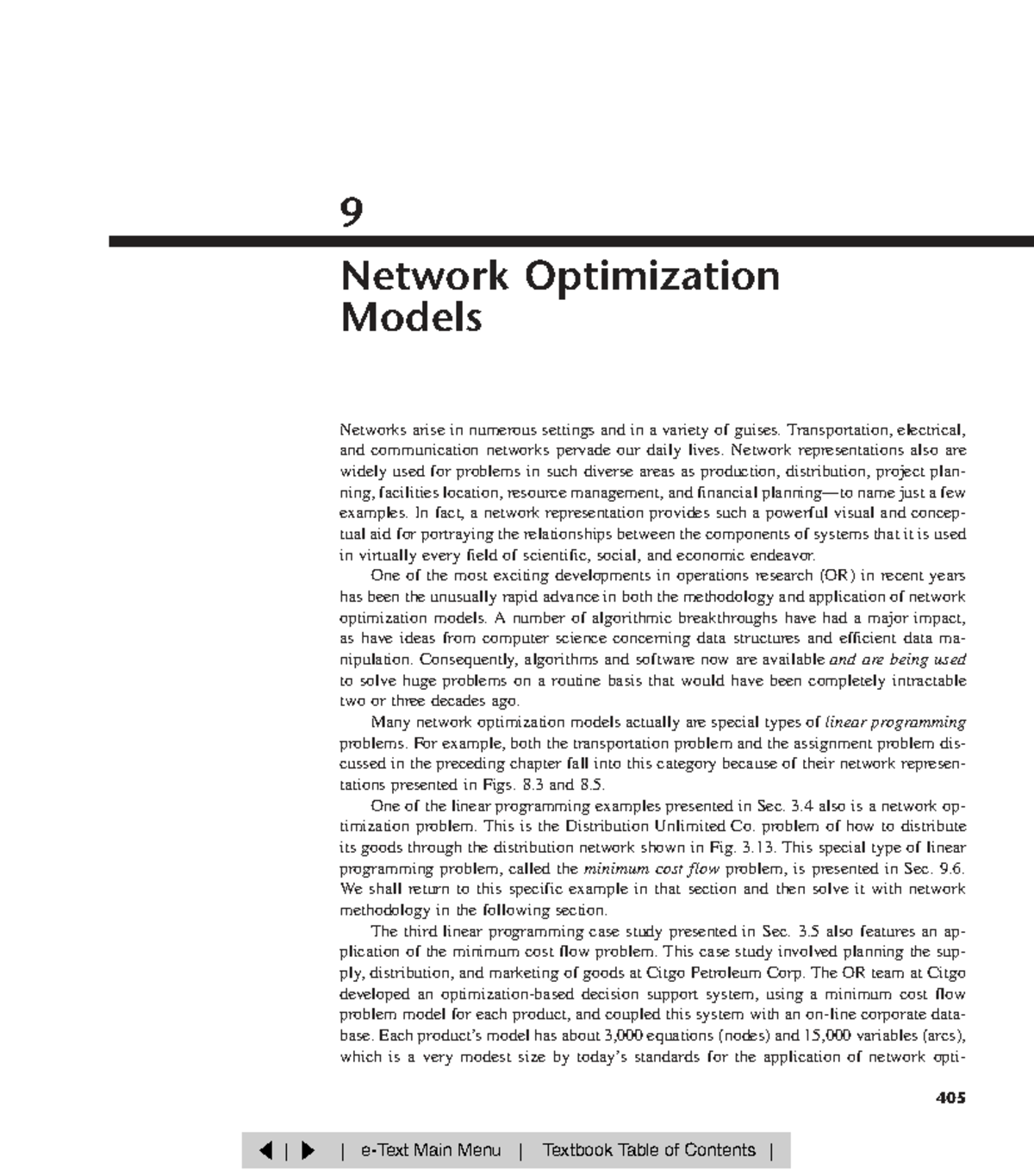 9 Network Optimization Models: Key Concepts and Applications - Studocu