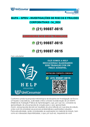 [Solved] ATIVIDADE 1 LOG GESTO DE INDICADORES E RISCOS 542024 A ...