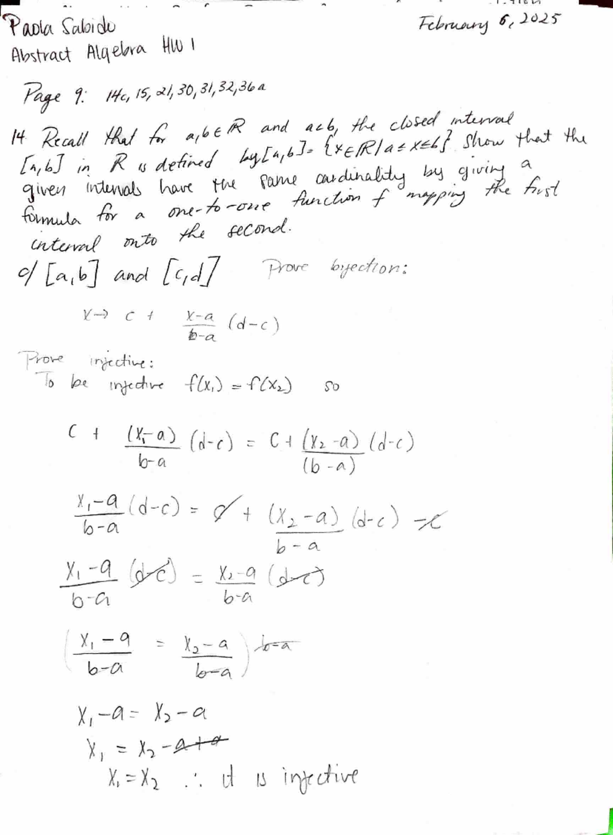 Abstract Algebra HW1 - , ~ ,.....-._ I '.) _c) ____, u I J ...
