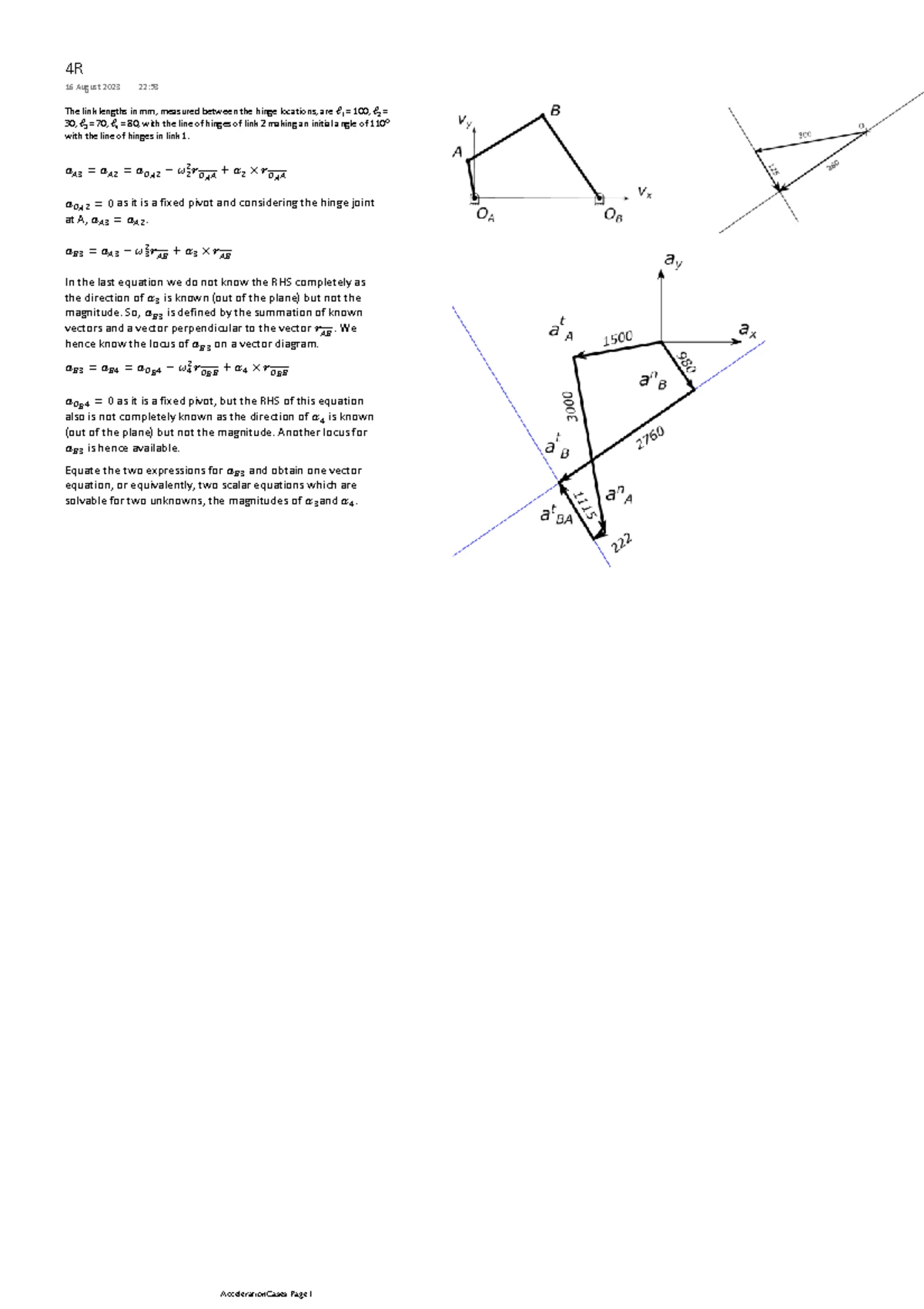 Odd Semester Tutorial Sheet 13: Balancing of IC Engines (2024-2025 ...