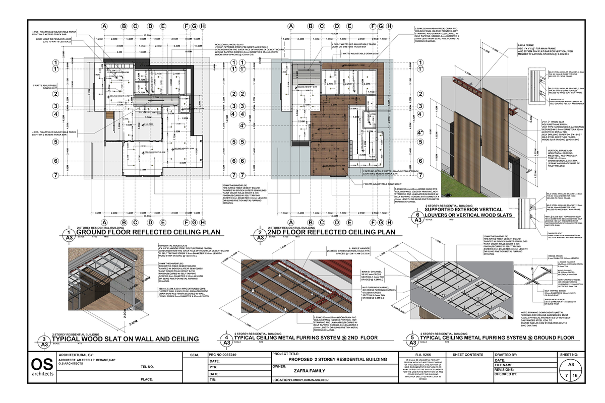 ZAFRAA 3 - Detailed Floor Plan for Proposed 2-Storey Residence - Studocu