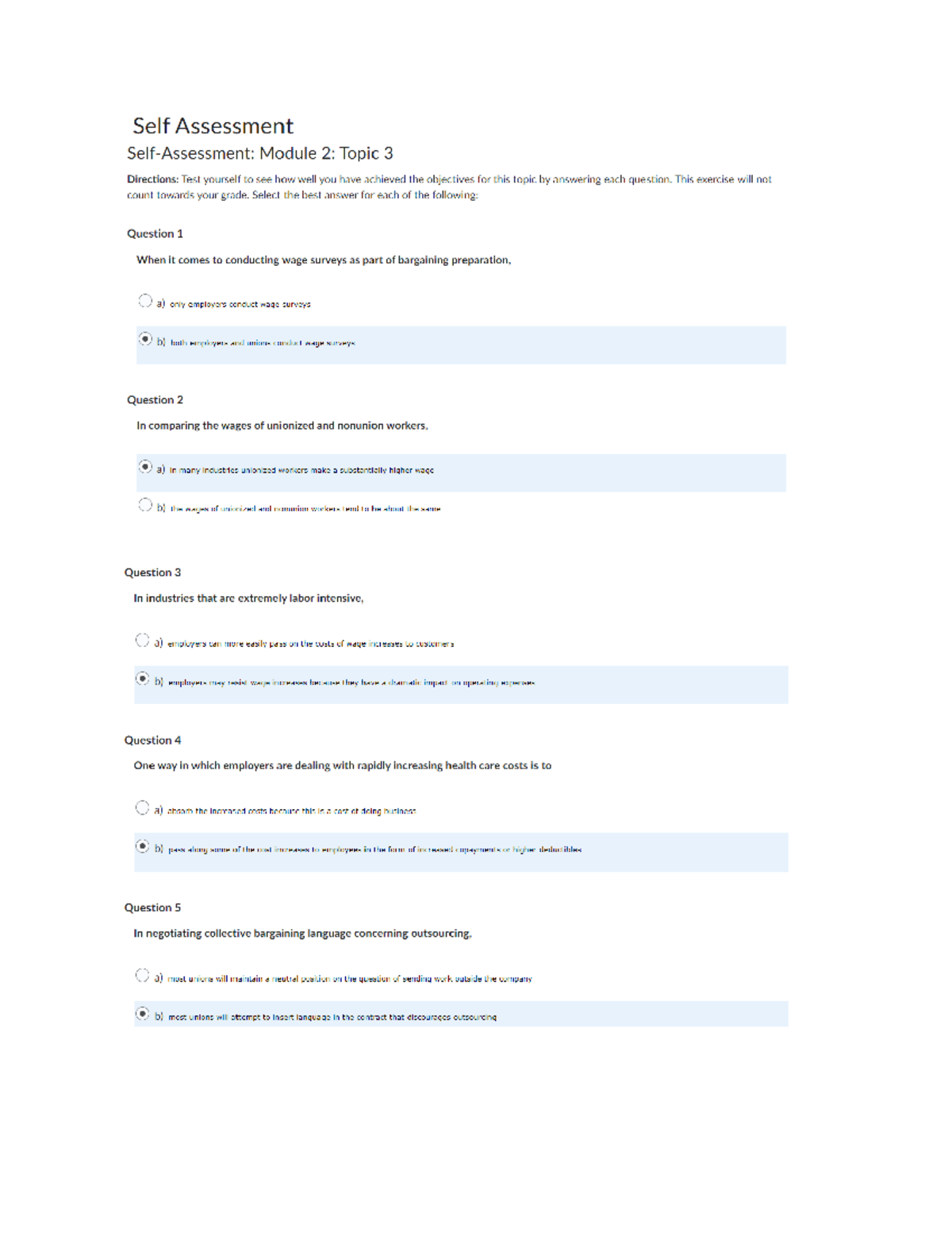 Self-Assessment Module 2 Topic 3 - HRMT201 - Studocu