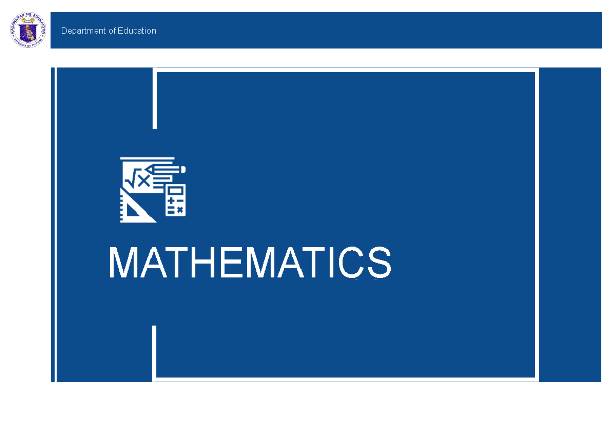 Mathematics MELCs 3rd Quarter Curriculum Overview for Grades 7-10 - Studocu