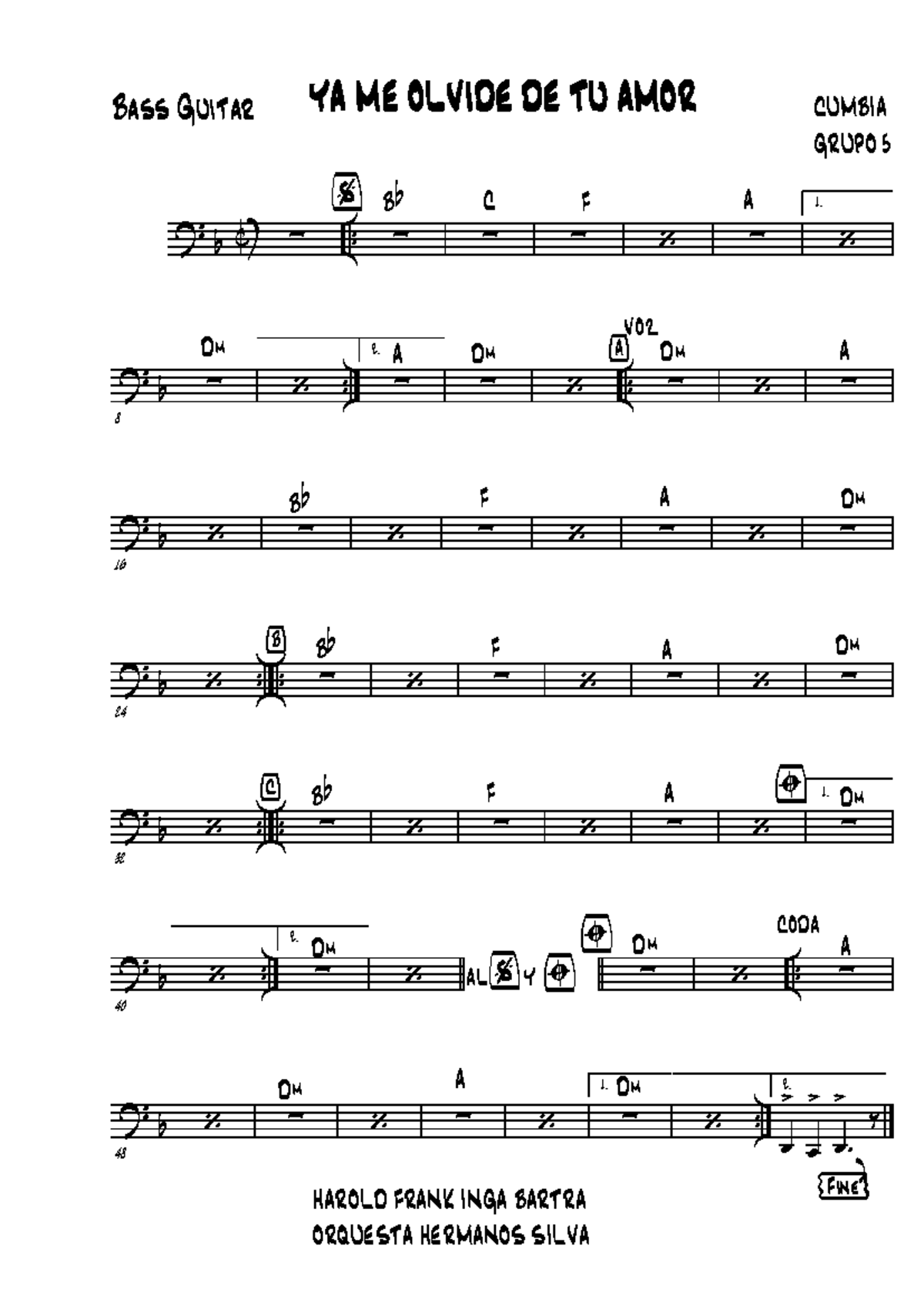 Grupo 5 - Me Olvidé De Tu Amor (Versión Completa) - Document Preview