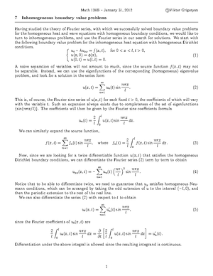 Math 124B Final Exam Notes: Fourier Series & Eigenvalue Problems - Studocu