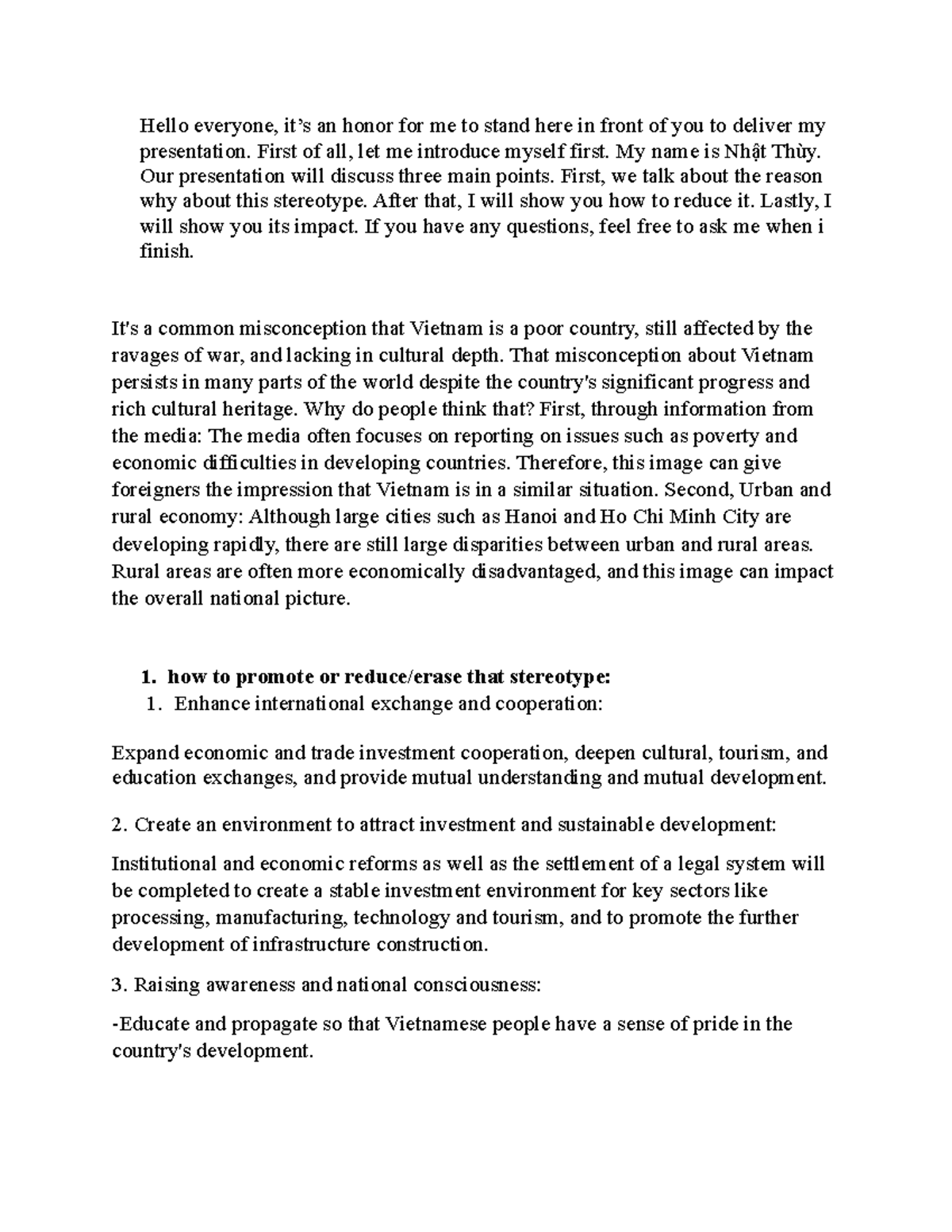 Assignment 2 - Erasing Stereotypes about Vietnam: A Presentation - Studocu