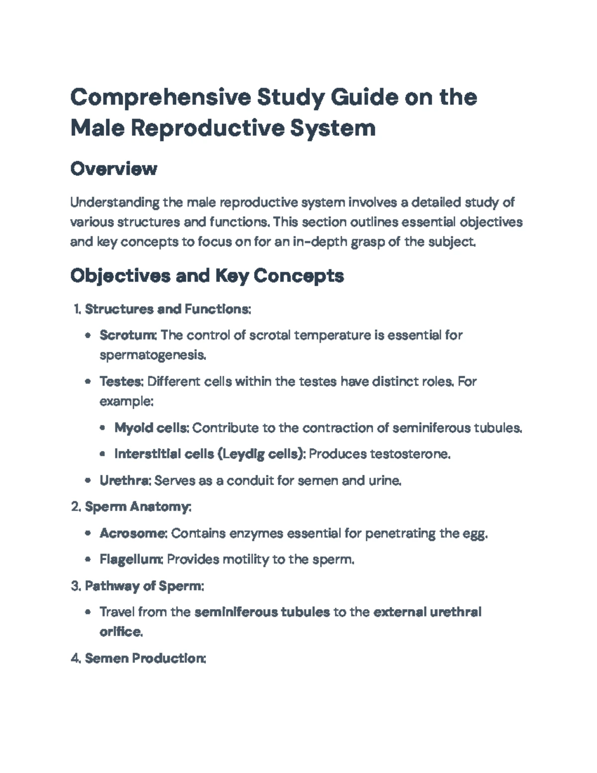 Reproductive System Study Guide: Male Anatomy & Functions (BIO 101 ...