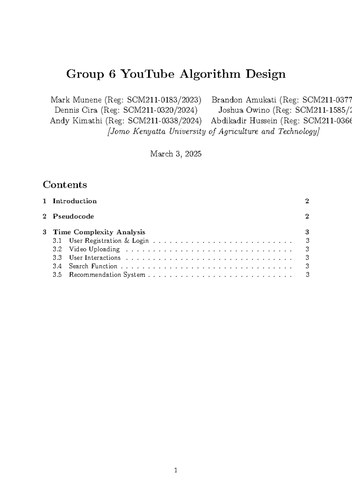 Project - sample of data structures and algorithms assignment - Group 6 ...