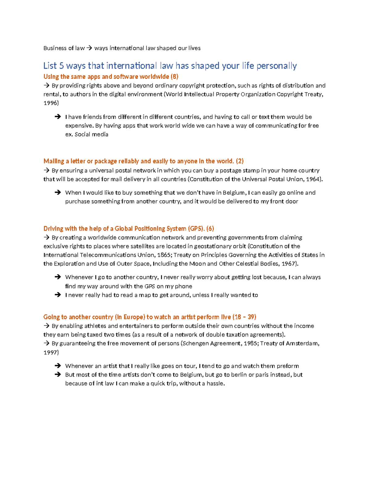 5 Ways International Law Shapes Our Lives - INTL 101 Essay Notes - Studocu