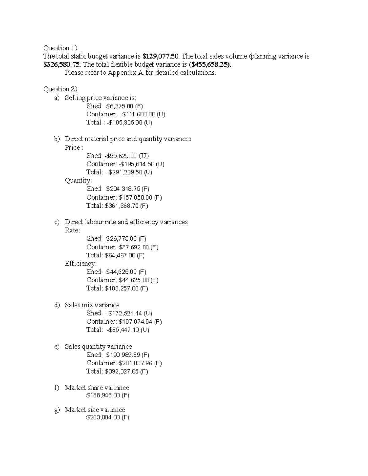 Budget Variance Analysis: Economics Concepts and Calculations - Studocu