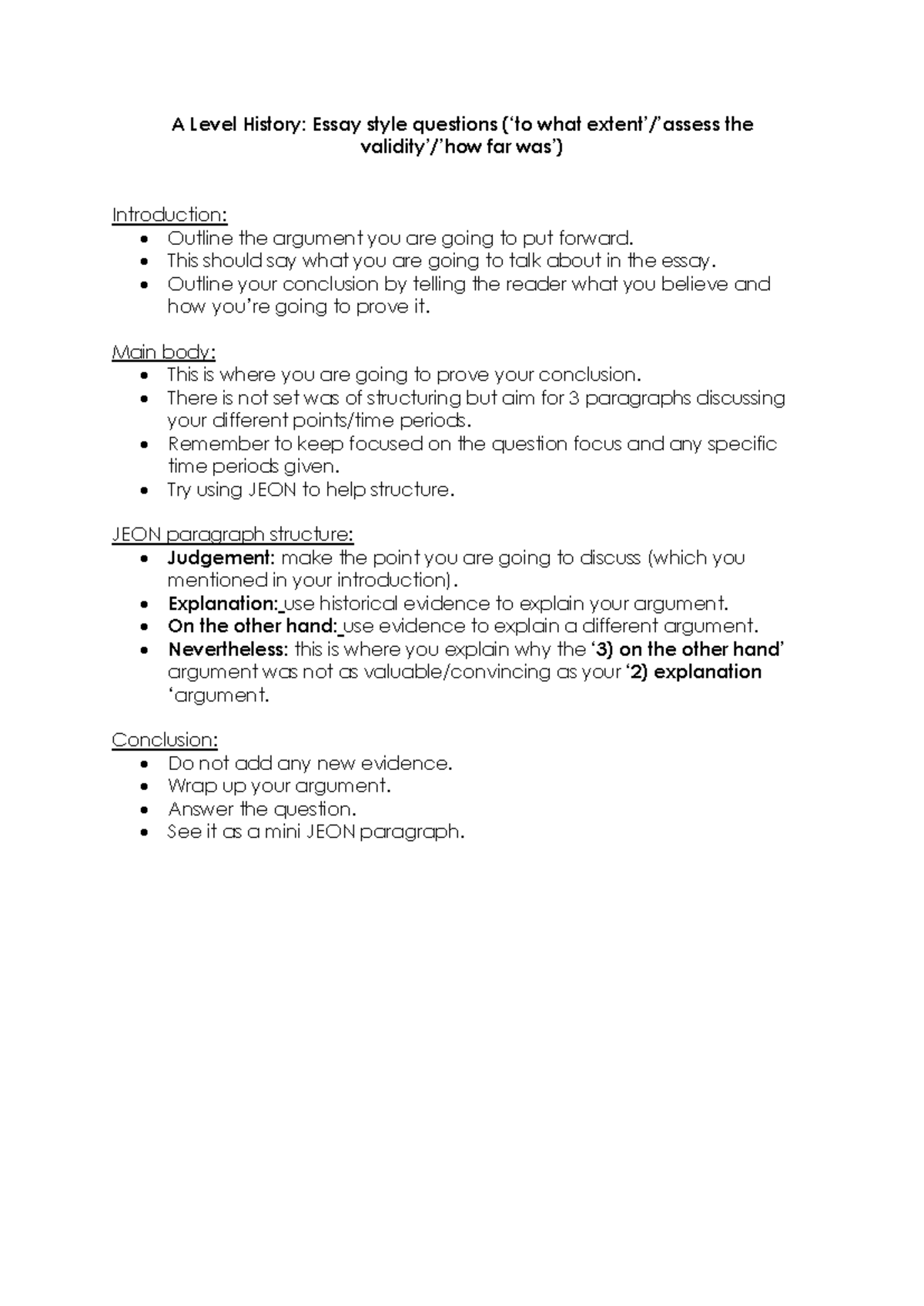 A Level History: Essay & Source Analysis Notes - Studocu