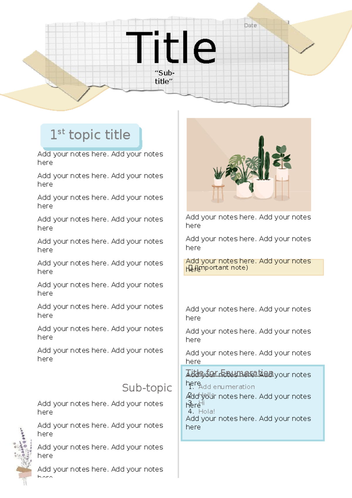 Aesthetic Notes Template for Effective Study Organization - Studocu