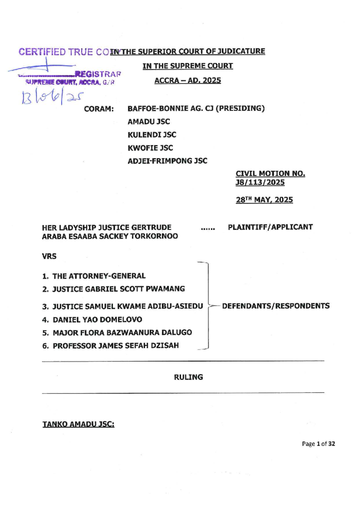 Interlocutory Injunction Application: Her Ladyship vs. The AG & 5 ...
