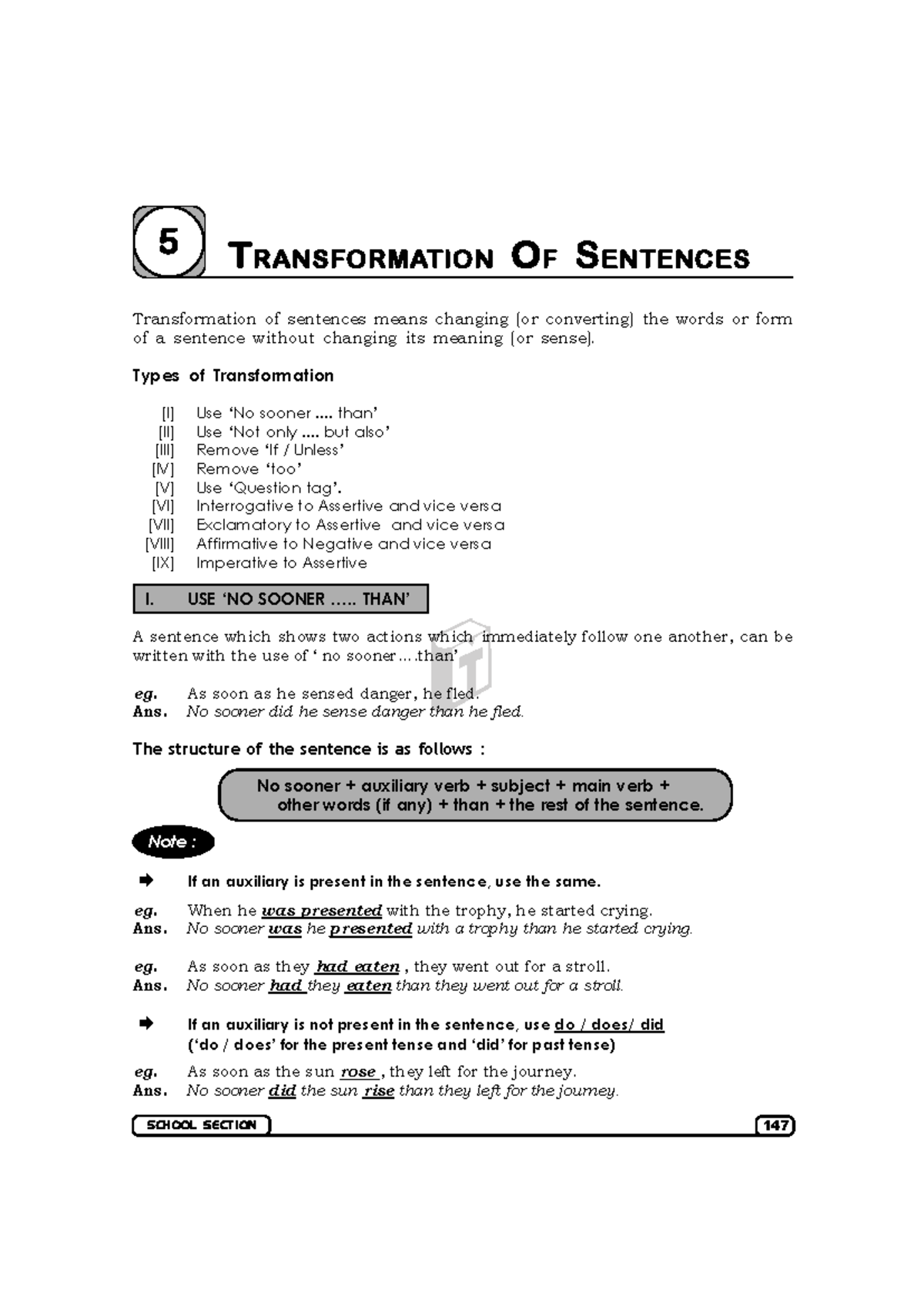 MT EDUCARE LTD. English Grammar: Sentence Transformation Techniques ...