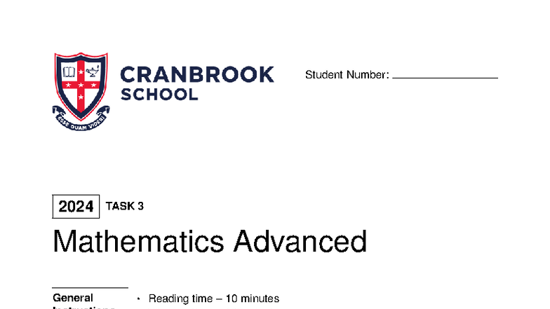 11MA Task 3 Yearly 2024 - Final Exam Mathematics Guide - Studocu