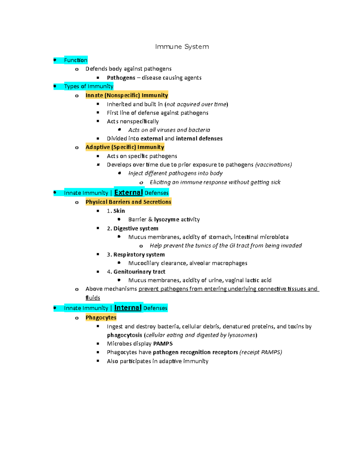 Immune System Overview (BIO 101): Innate and Adaptive Immunity ...