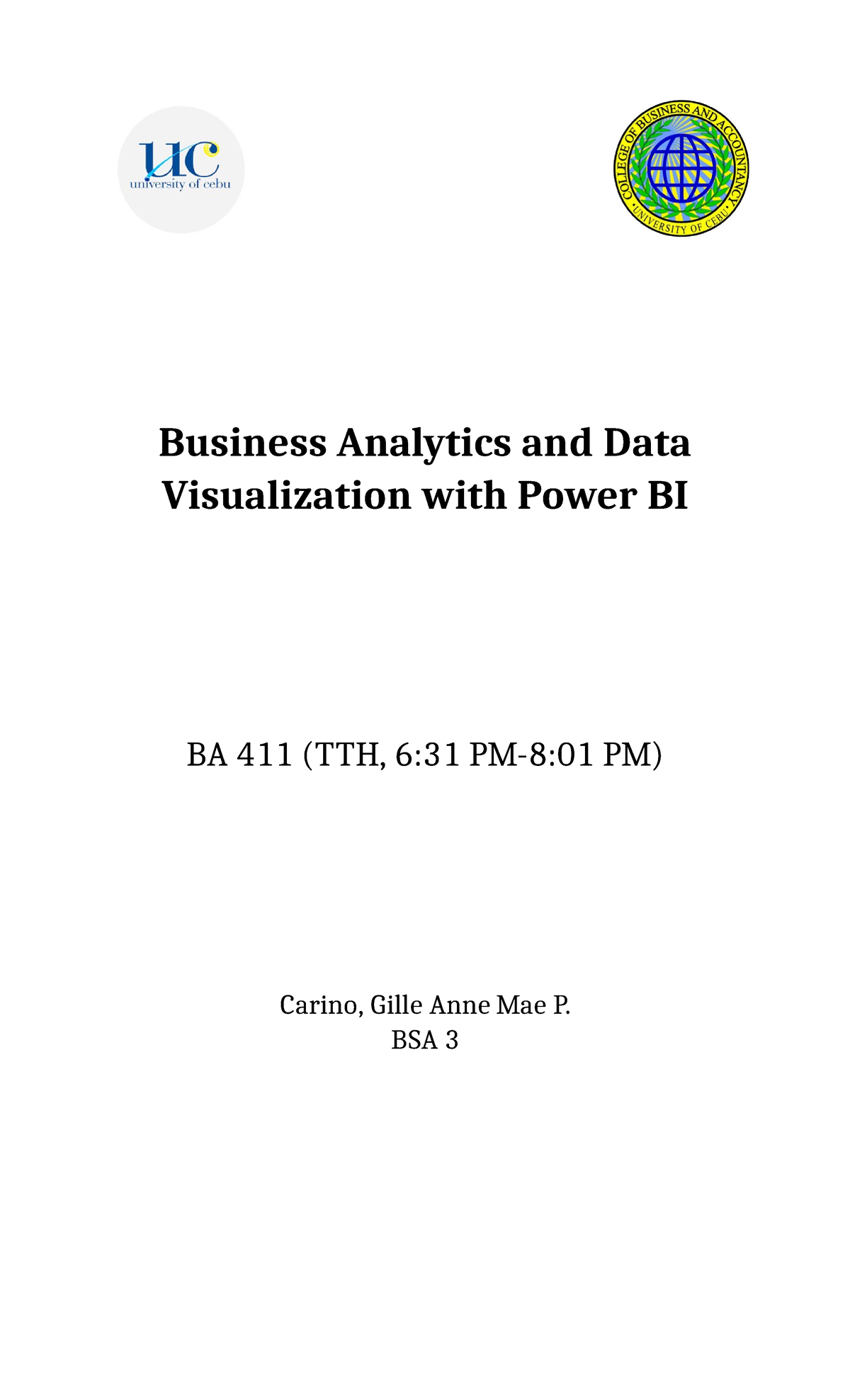 Business Analytics and Data Visualization with Power BI - Advanced ...