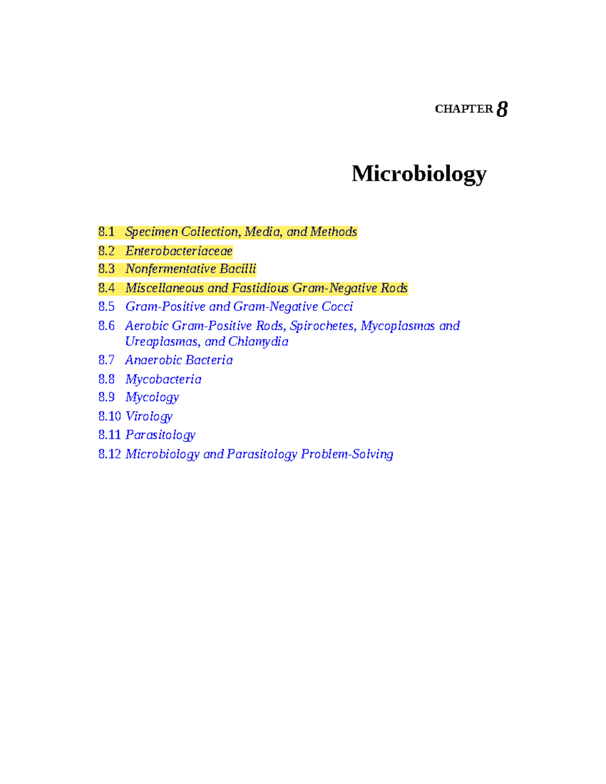 CHAPTER 8: Microbiology Specimen Collection & Methods for ...