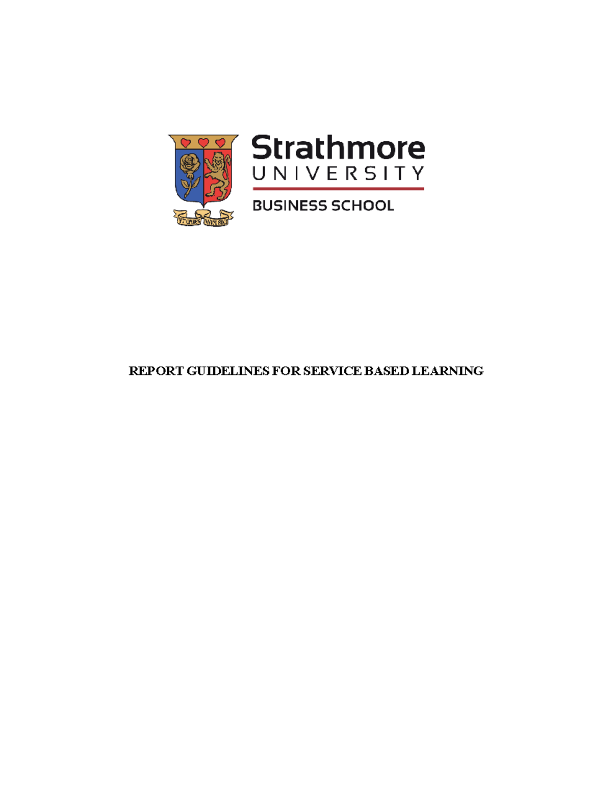 Service Based Learning Report Guidelines (SBL 101) - Studocu