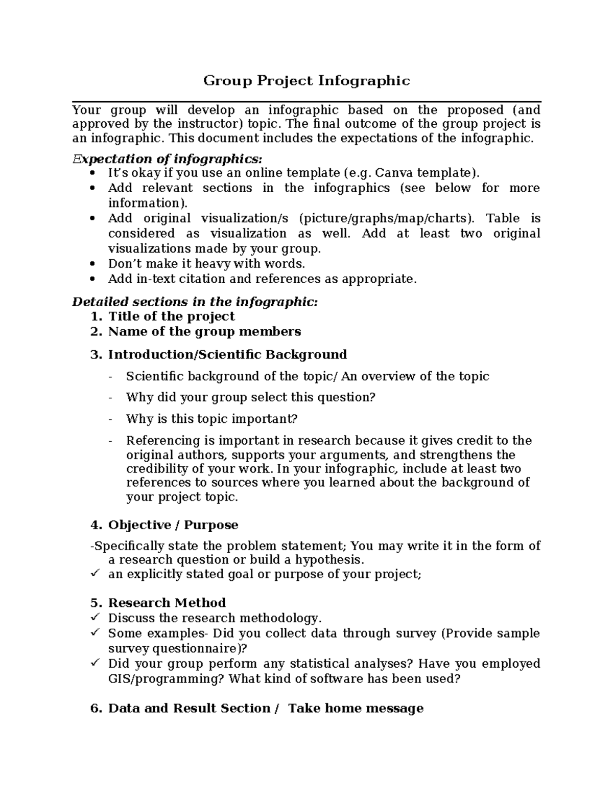 Group Project Infographic Guidelines (Course Code: GP-101) - Studocu