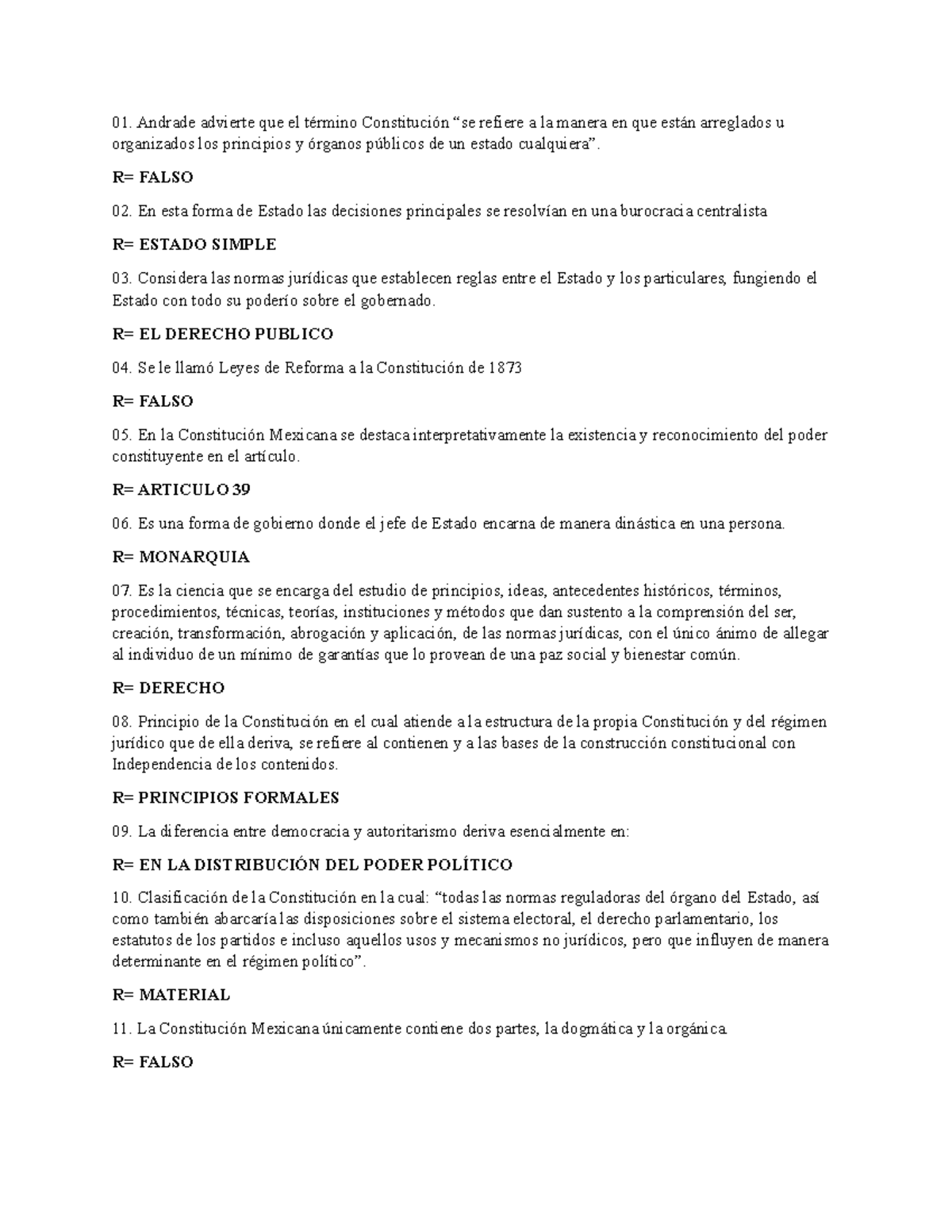 Examen de Derecho Constitucional - Análisis y Respuestas - Studocu