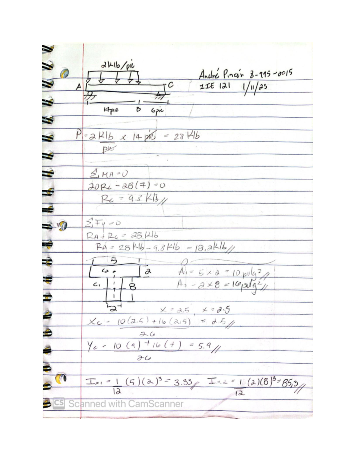 Problem Set 1: Andre Pinzon - 1IE 121 Analysis - Studocu