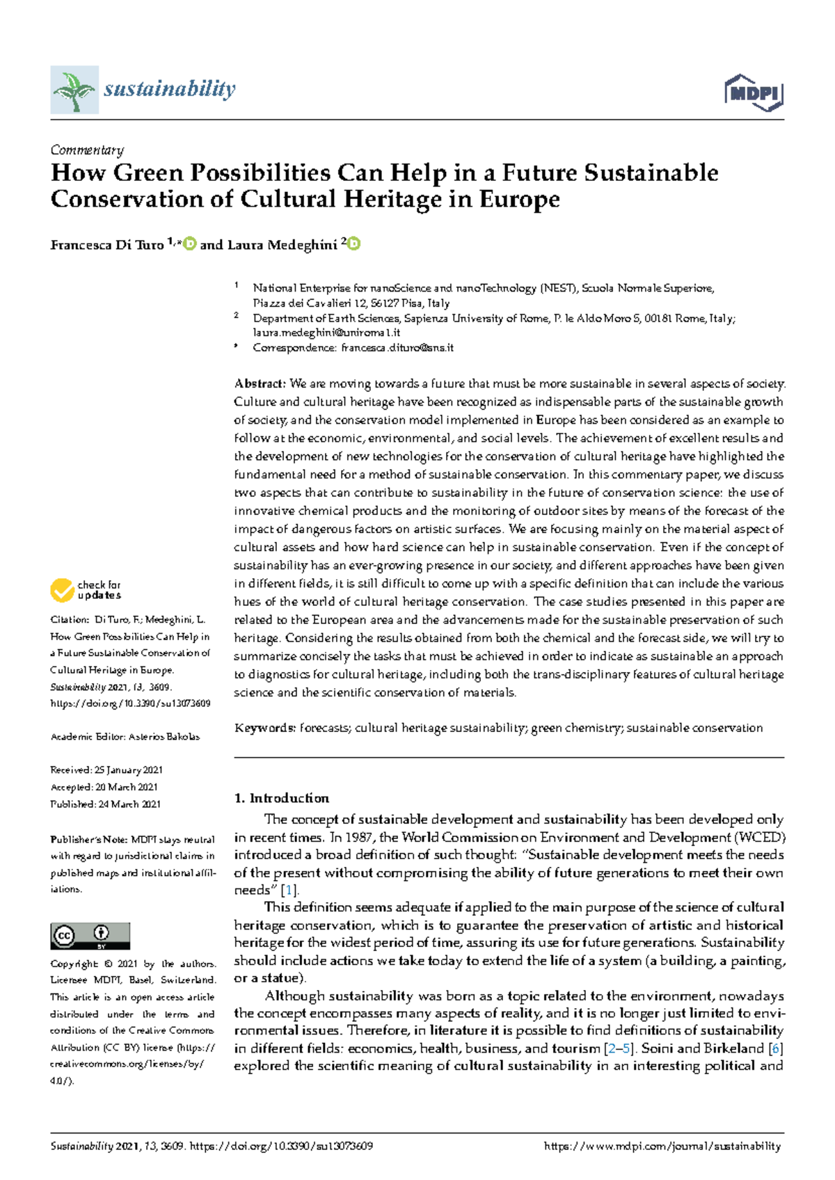 SUST 2021: Green Strategies for Sustainable Cultural Heritage ...