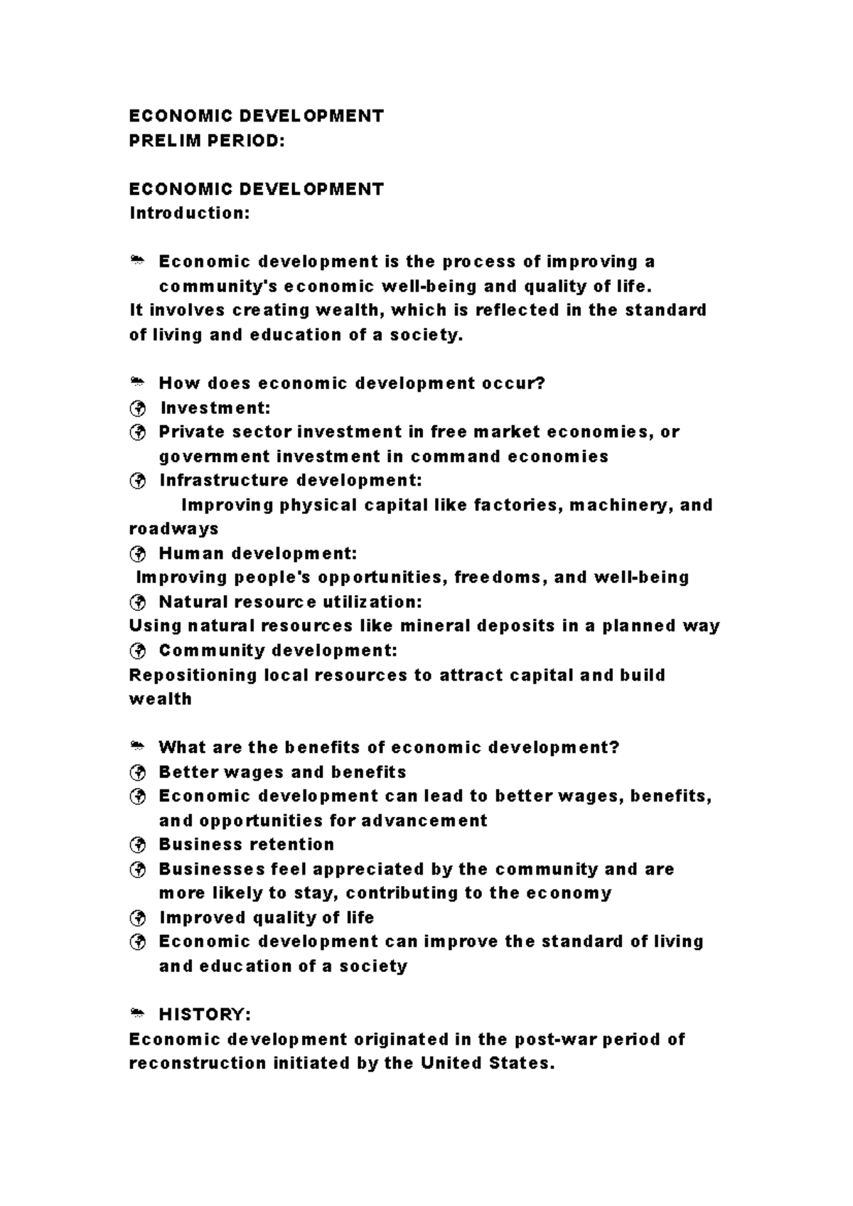 Ecodev 1 - Economic development introduction - ECONOMIC DEVELOPMENT ...