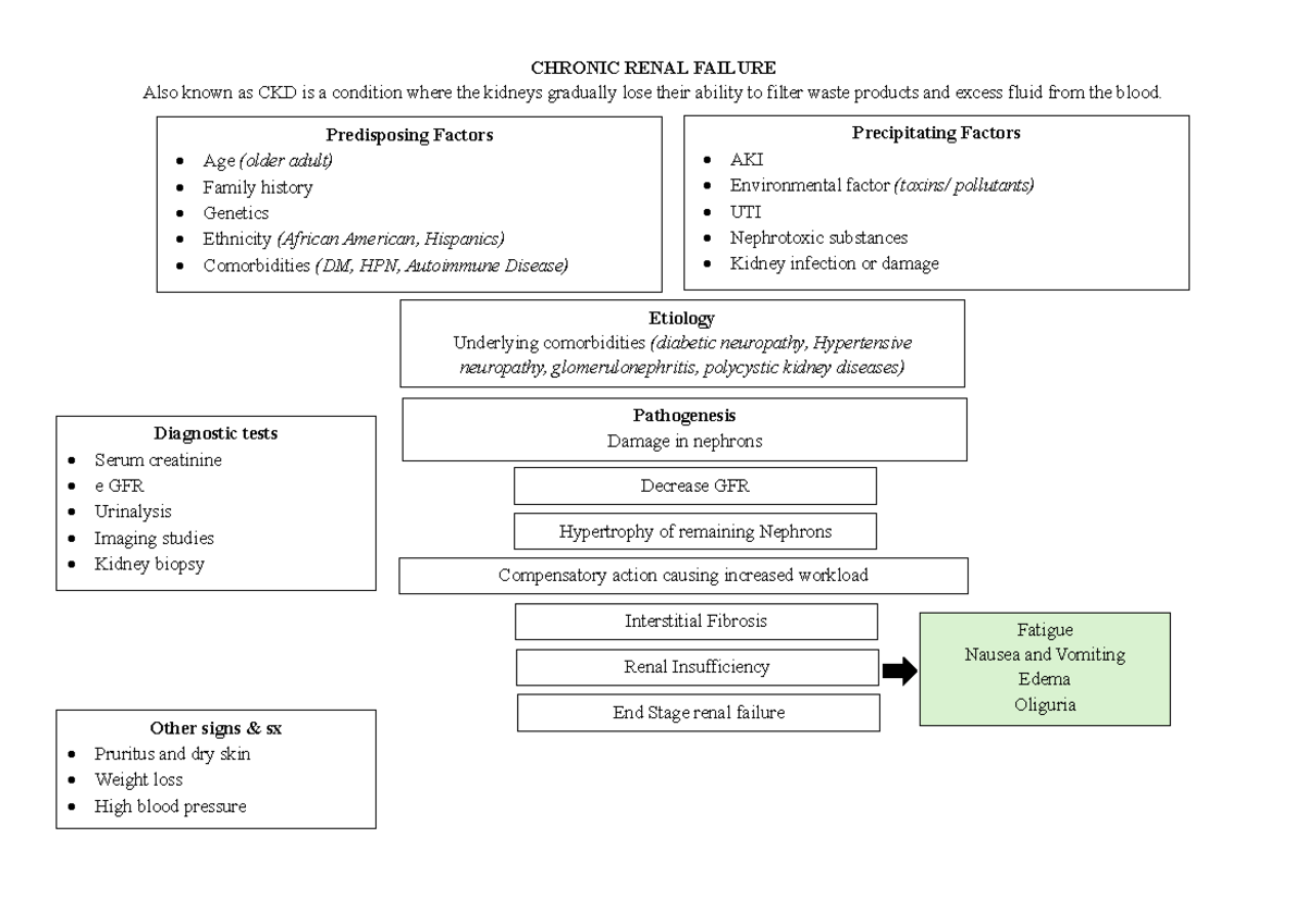 Chronic Kidney Disease Pathophysiology - CHRONIC RENAL FAILURE Also ...