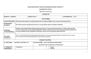WEEK 2 LP - Detailed Lesson Plan on Occupational Safety in TLE 7 - Studocu