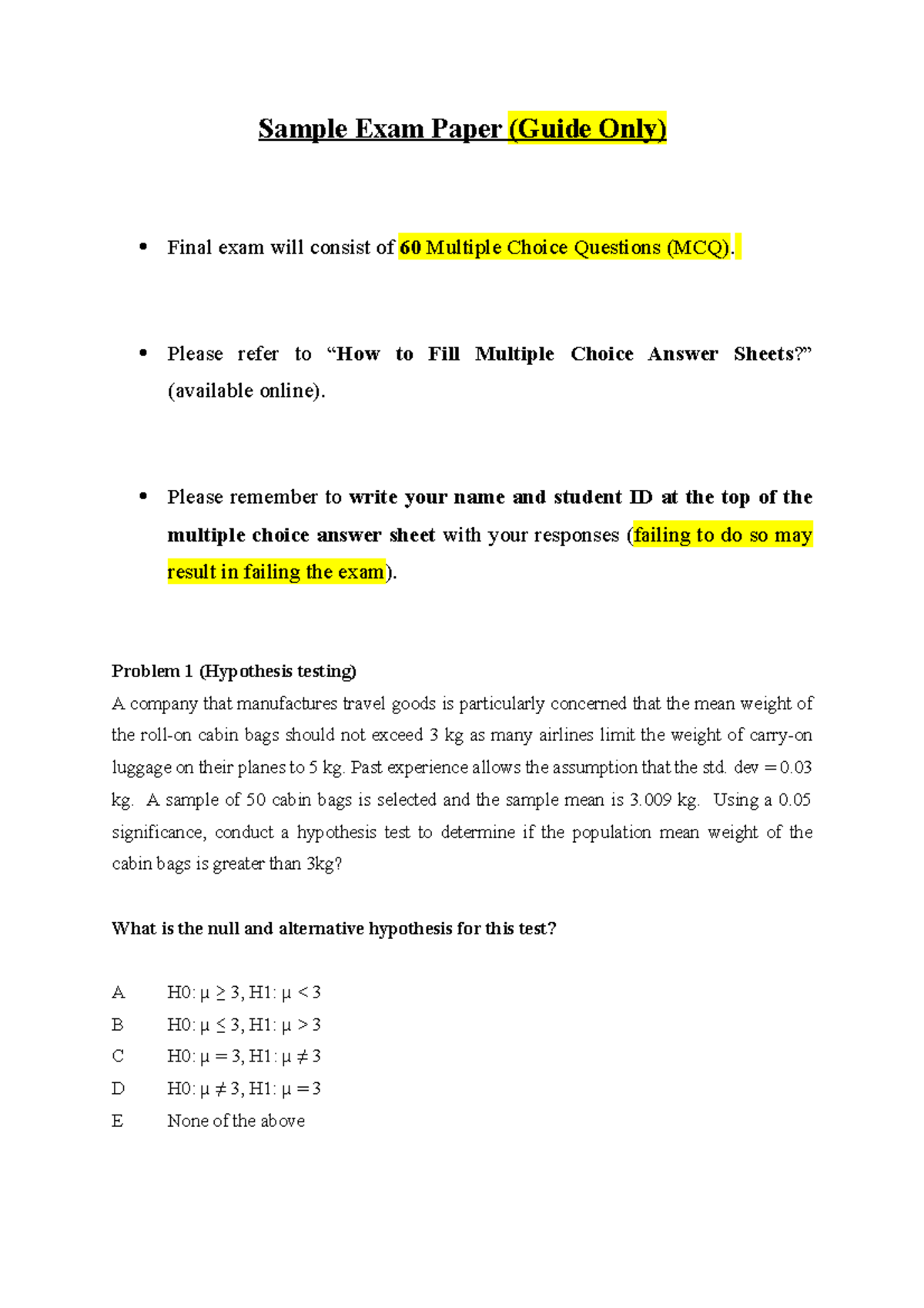 Final Exam Sample Questions with Answers for ECON 101 - Studocu