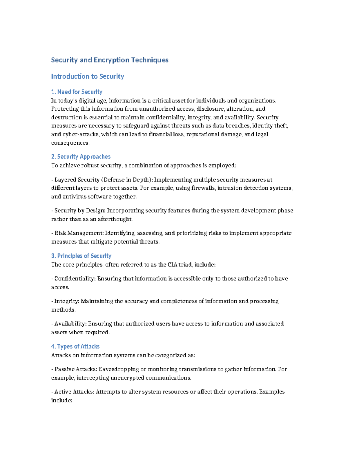 Security and Encryption Techniques - Security and Encryption Techniques ...