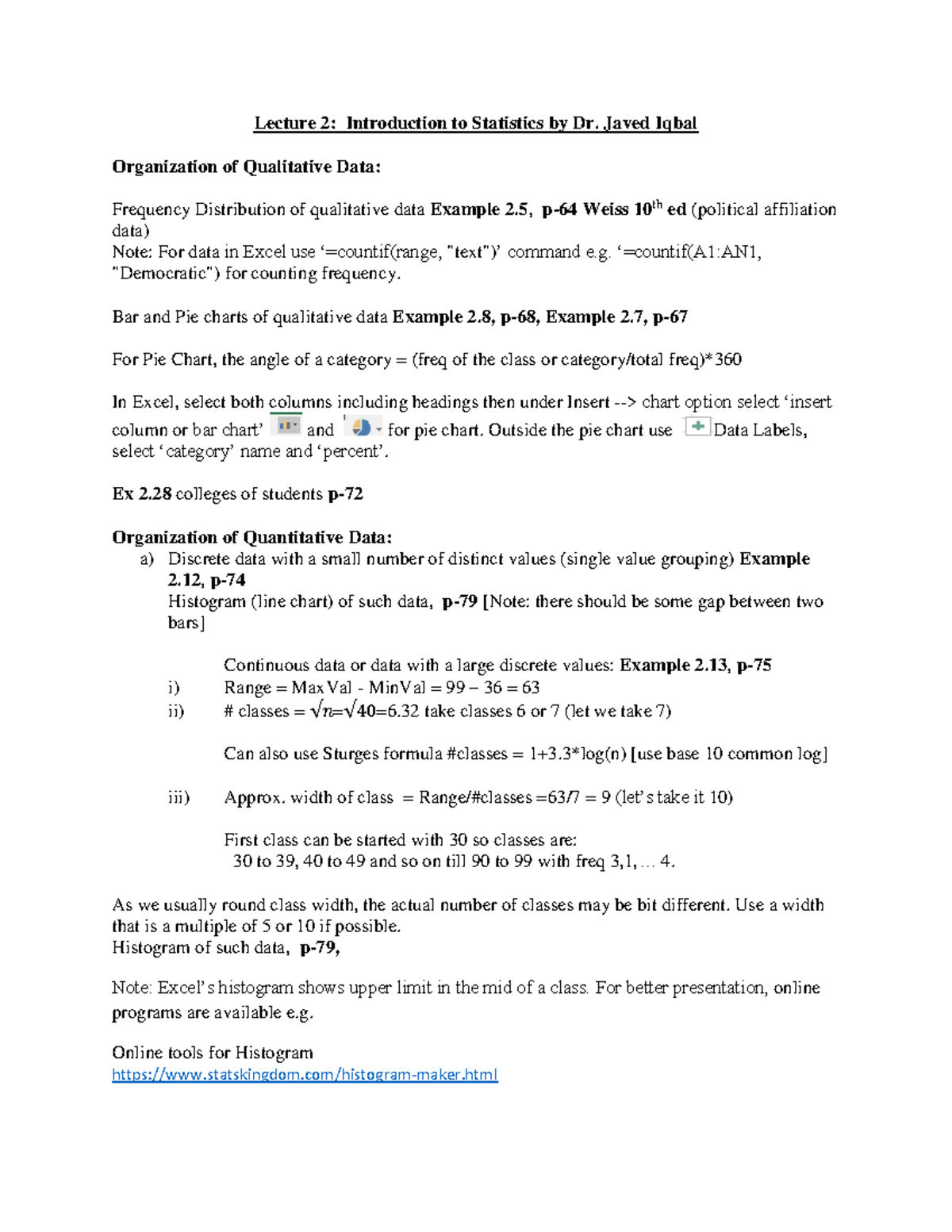 Lec 2: Intro to Stats - Qualitative & Quantitative Data Analysis - Studocu
