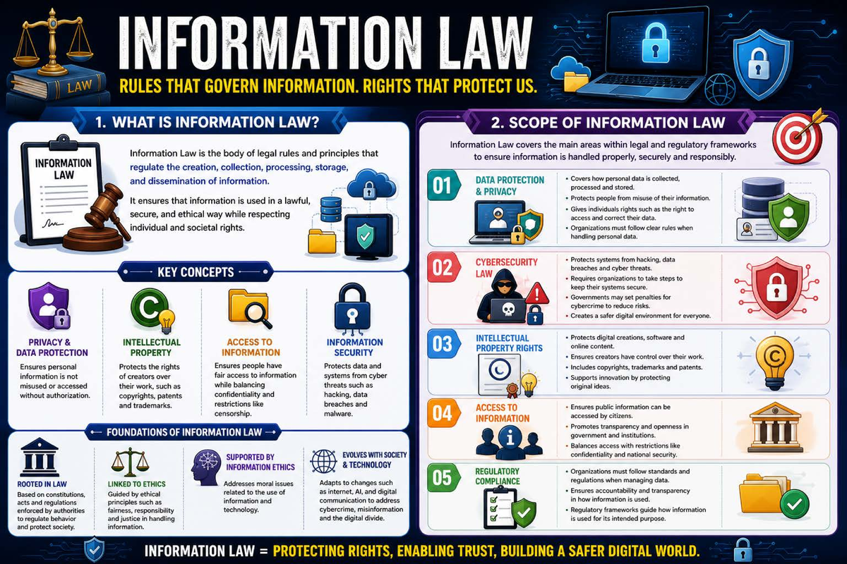 Infographic on Information Law: Rights & Protections (IMR533) - Studocu
