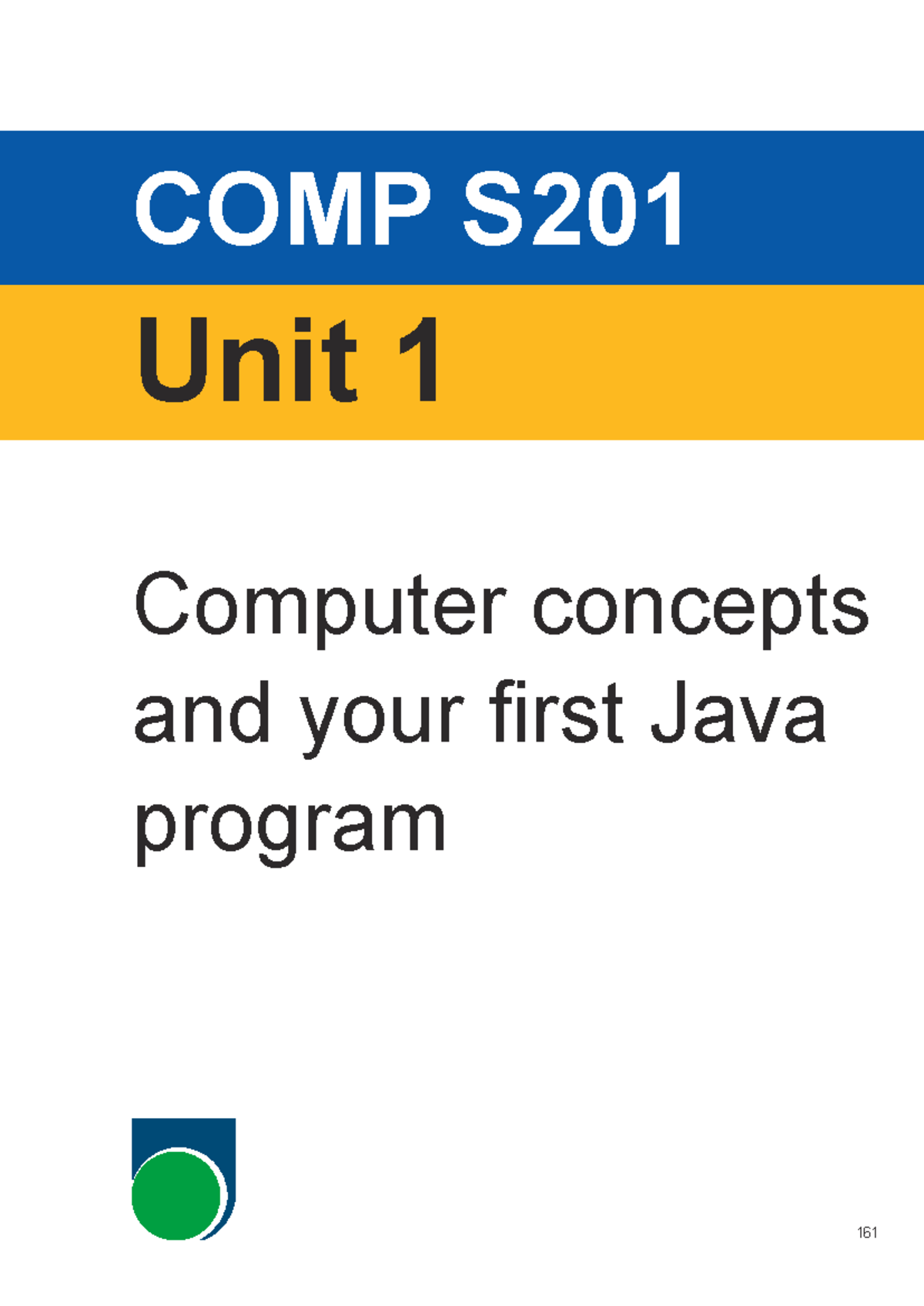 COMP-S201 U01 161 - Unit 1 Textbook - COMP S201 Unit 1 Computer ...